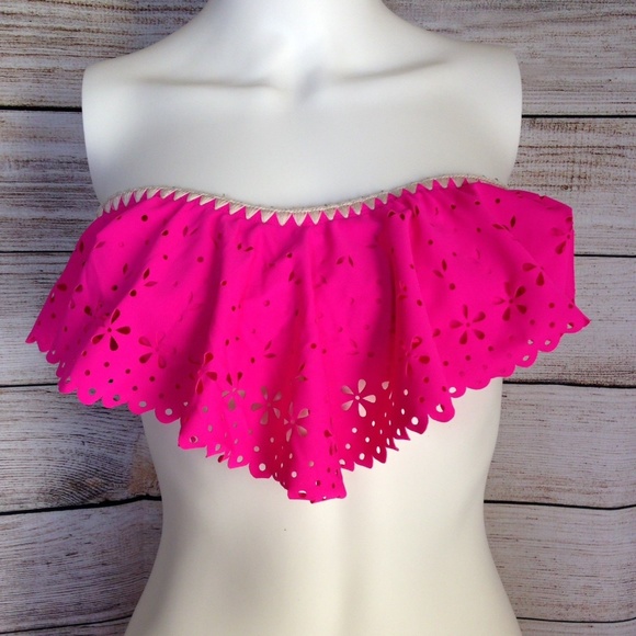 Arizona Jean Company Other - Bikini Swim Top Medium  Flounce Bandeau 34b